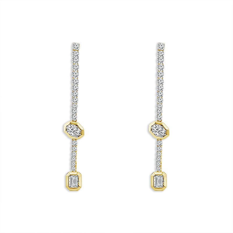 Diamond Fashion Earrings 1.63 ct tw 10k Yellow Gold