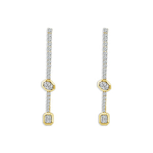 Diamond Fashion Earrings 1.63 ct tw 10k Yellow Gold