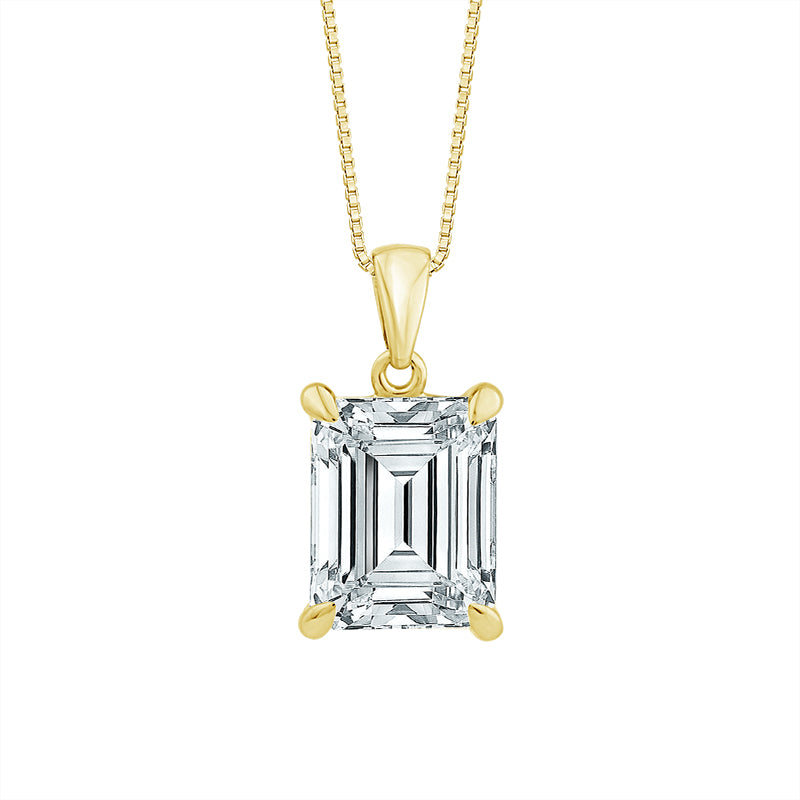 Diamond Solitaire Pendant 2 ct tw 14k Yellow Gold