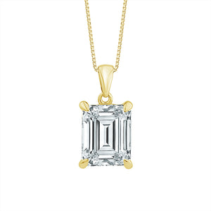 Diamond Solitaire Pendant 2 ct tw 14k Yellow Gold