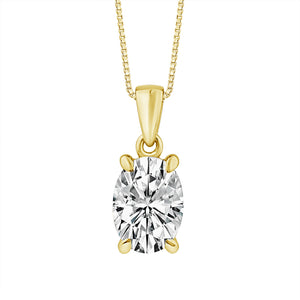 Diamond Solitaire Pendant 1 ct tw 14k Yellow Gold
