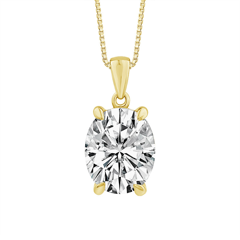 Diamond Solitaire Pendant 2 ct tw 14k Yellow Gold
