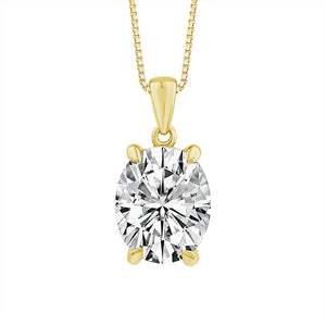 Diamond Solitaire Pendant 2 ct tw 14k Yellow Gold