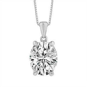 Diamond Solitaire Pendant 3 ct tw 14k Yellow Gold