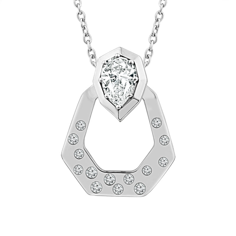 Diamond Fashion Pendant 0.33 ct tw 14k White Gold 14k Rose Gold