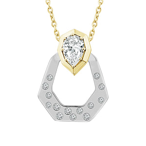 Diamond Fashion Pendant 0.33 ct tw 14k White Gold+14k Rose Gold