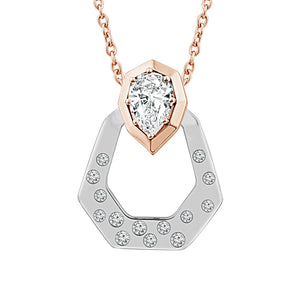 Diamond Fashion Pendant 0.33 ct tw 14k White Gold 14k Rose Gold