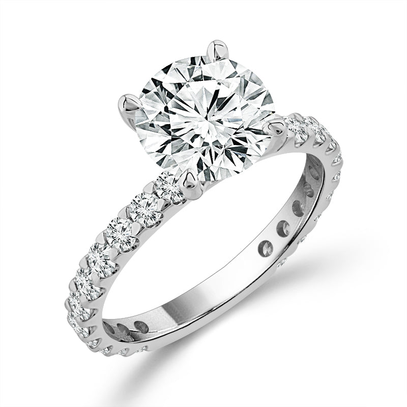 Diamond Bridal Set 1 ct tw Center RD 14k White Gold