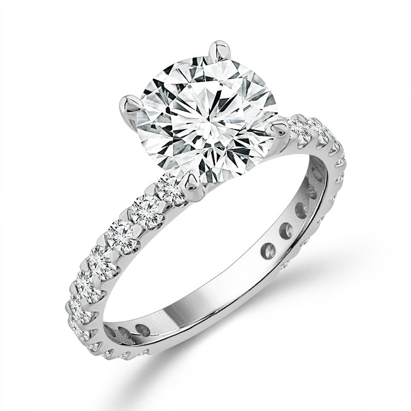 Diamond Bridal Set 1 1/2 ct tw Center RD 14k White Gold