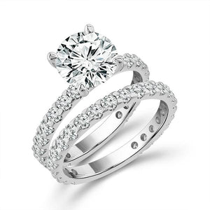 Diamond Bridal Set 1 1/2 ct tw Center RD 14k White Gold