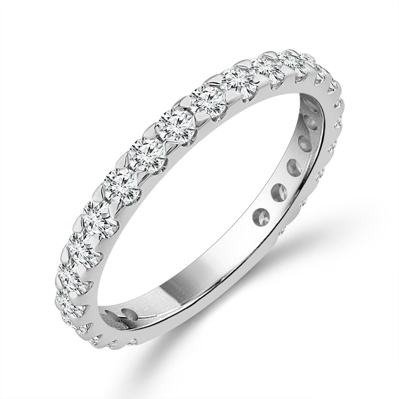 Diamond Bridal Set 1 ct tw Center OV 14k White Gold