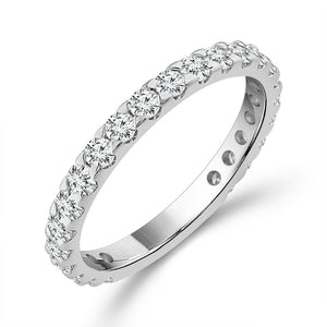 Diamond Bridal Set 1 ct tw Center OV 14k White Gold