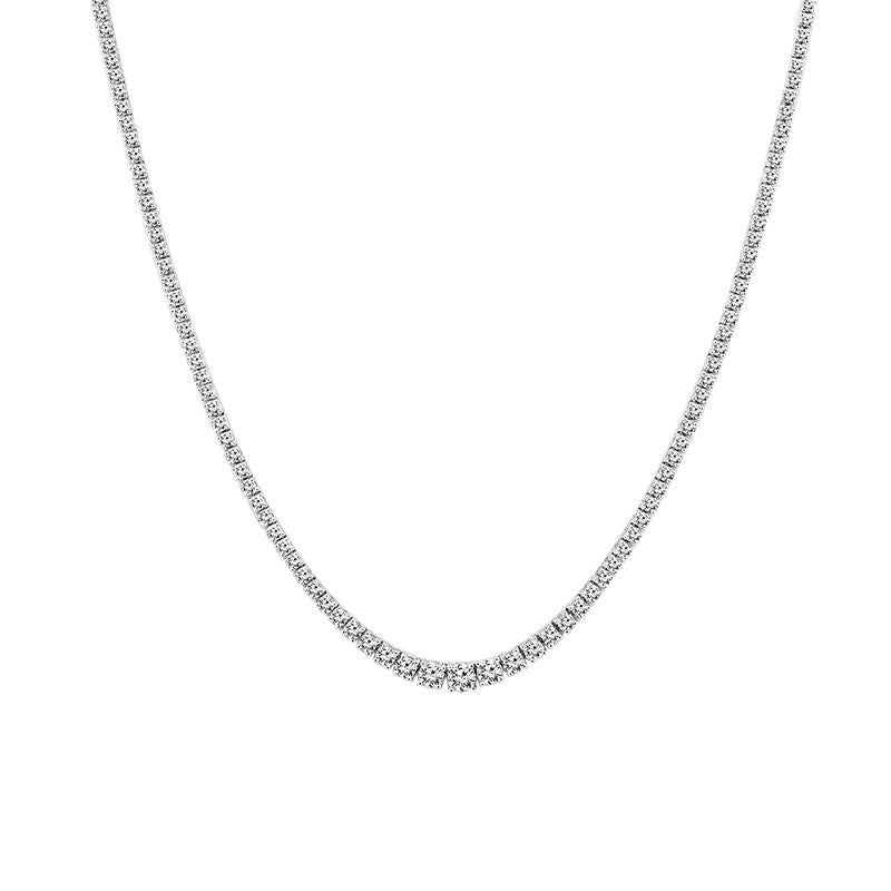 Diamond Necklace 8 ct tw 14k White Gold