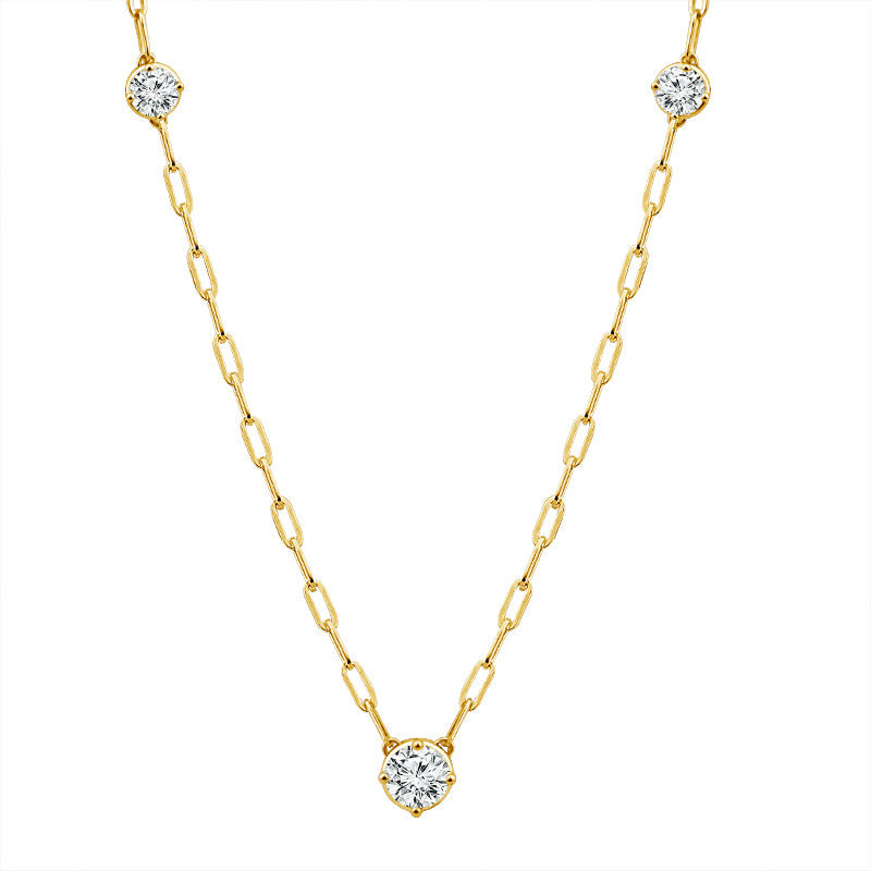 Diamond Fashion Necklace 2 ct tw 14k Yellow Gold
