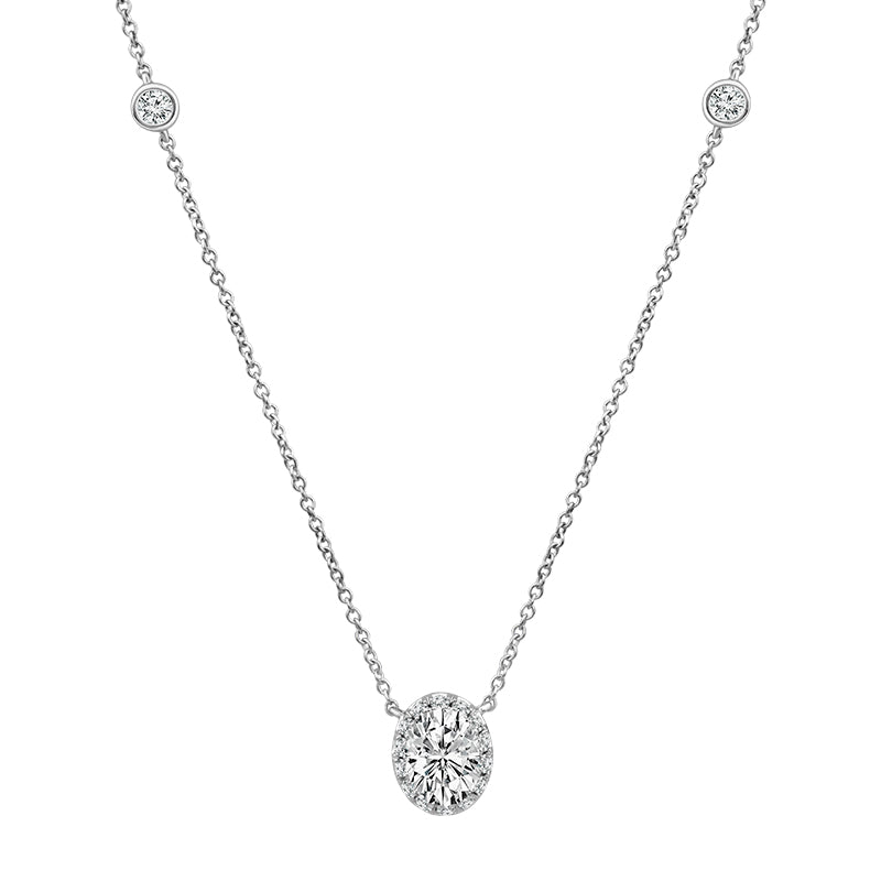 Diamond Fashion Necklace 1.60 ct tw 14k White Gold