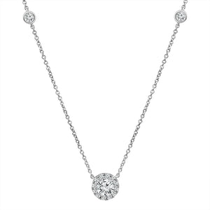 Diamond Necklace 1.60 ct tw 14k White Gold