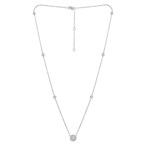 Diamond Necklace 1.60 ct tw 14k White Gold