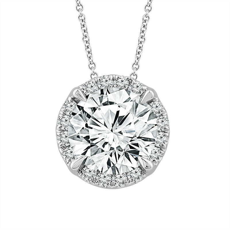 Diamond Fashion Dainty Pendant 1.10 ct tw 14k White Gold