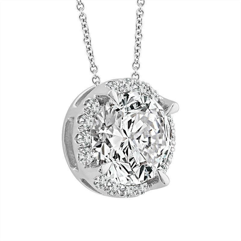 Diamond Fashion Dainty Pendant 1.10 ct tw 14k White Gold