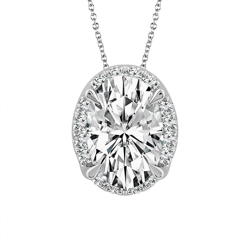 Diamond Fashion Dainty Pendant 1.10 ct tw 14k White Gold