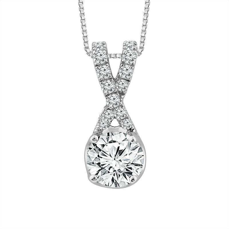 Diamond Fashion Pendant 0.75 ct tw 14k White Gold