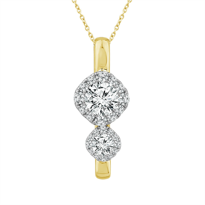 Diamond Fashion Pendant 1.75 ct tw 14k Yellow Gold