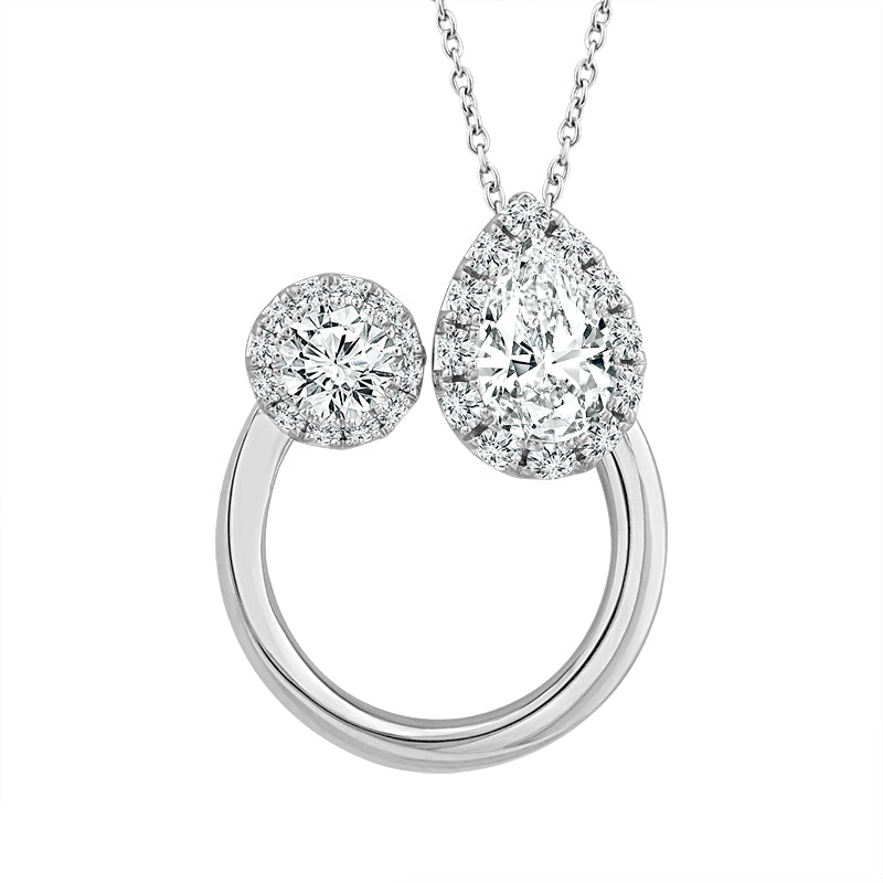 Diamond Fashion Pendant 2 ct tw 14k White Gold