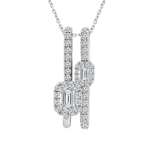Diamond Fashion Pendant 1.50 ct tw 14k White Gold