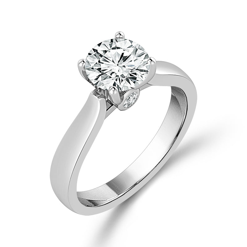 Diamond Solitaire Ring 1.5 ct tw 14k White Gold
