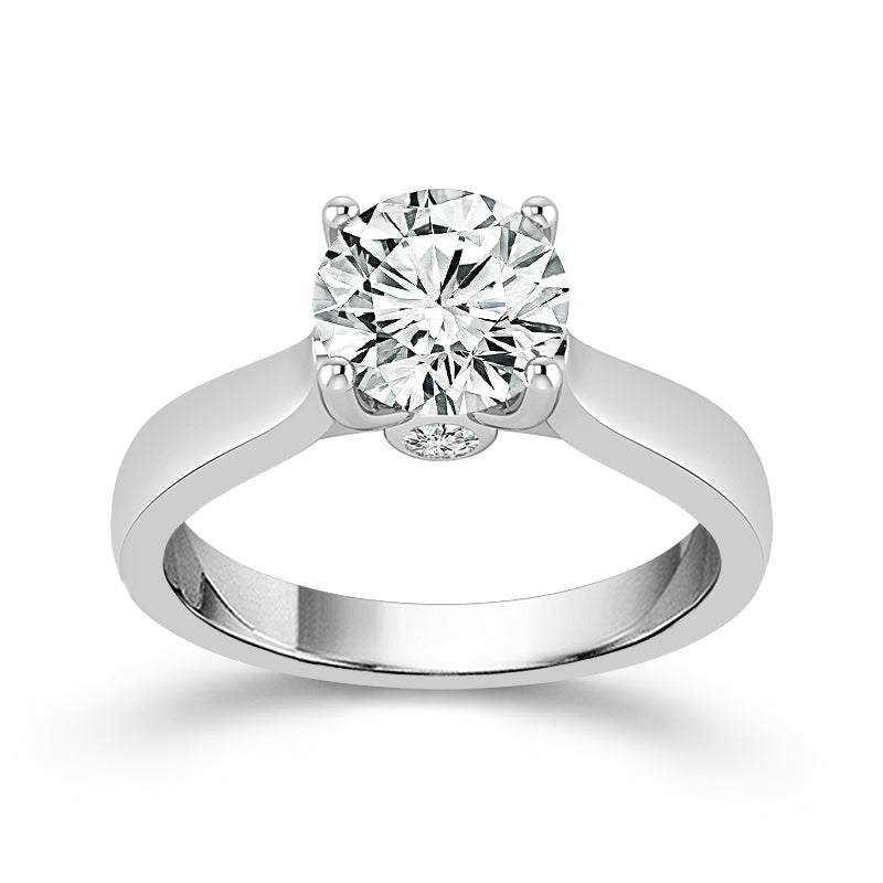Diamond Solitaire Ring 1.5 ct tw 14k White Gold