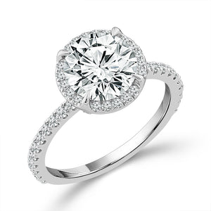 Diamond Bridal Set 0.75 ct tw Center Round 14k White Gold