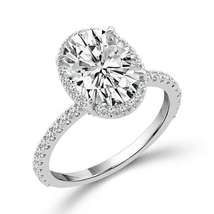 Diamond Bridal Set 0.75 ct tw Center Oval 14k White Gold