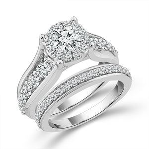 Diamond Bridal Set 2 ct tw 14k White Gold