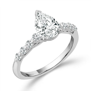Diamond Bridal Set 1 ct tw Center PE 14k White Gold