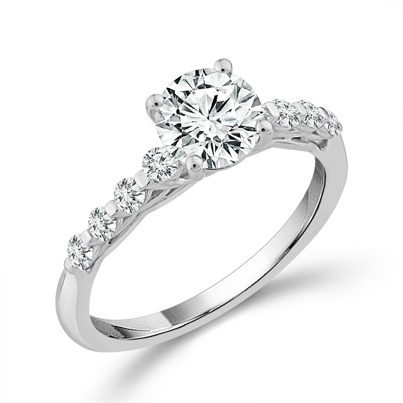 Diamond Bridal Set 1 ct tw Center RD 14k White Gold