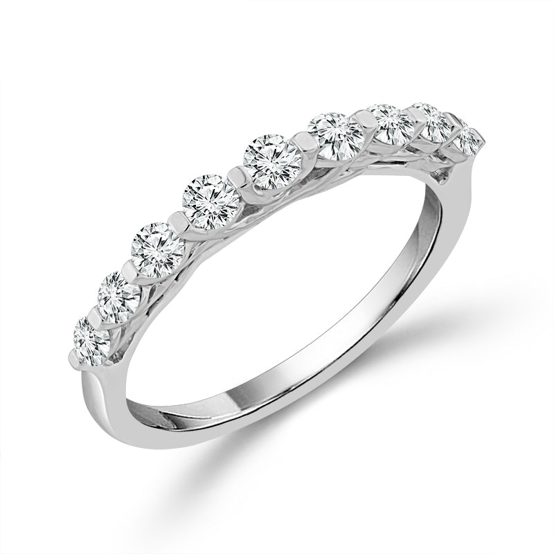 Diamond Bridal Set 1 1/2 ct tw Center EM 14k White Gold