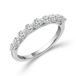 Diamond Bridal Set 1 1/2 ct tw Center EM 14k White Gold