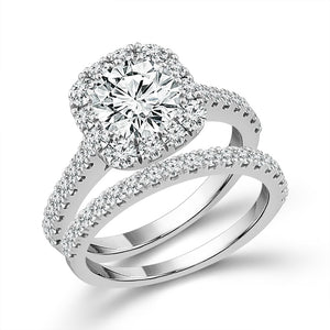 Diamond Bridal Set 2.80 ct tw 14k White Gold