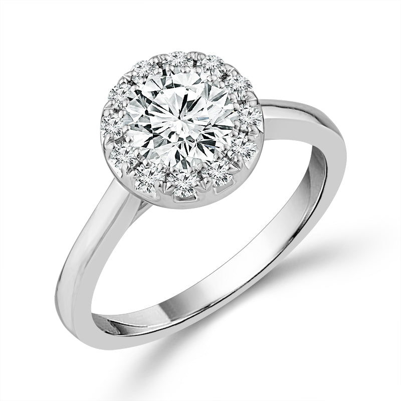 Diamond Bridal Set 1.54 ct tw 14k White Gold