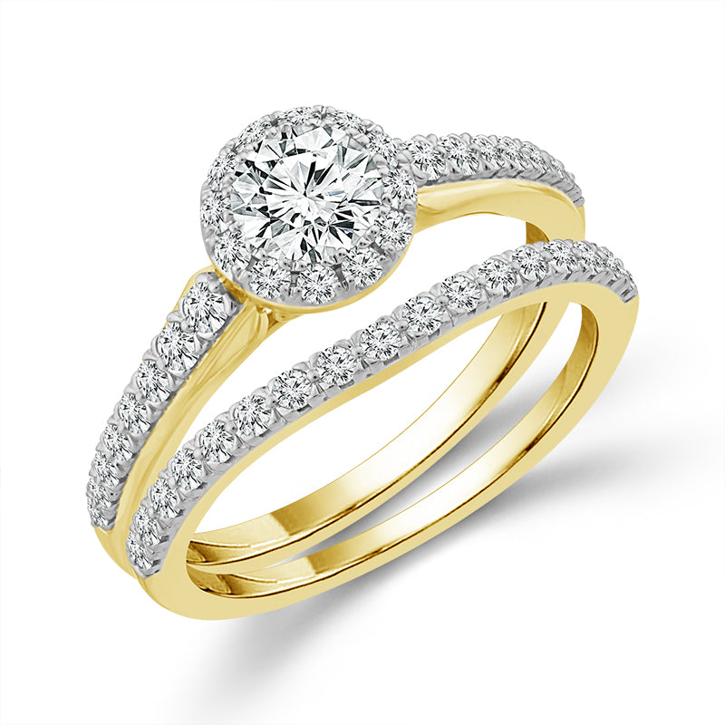Diamond Bridal Set 1 ct tw 14k White Gold