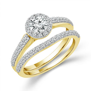 Diamond Bridal Set 1 ct tw 14k White Gold