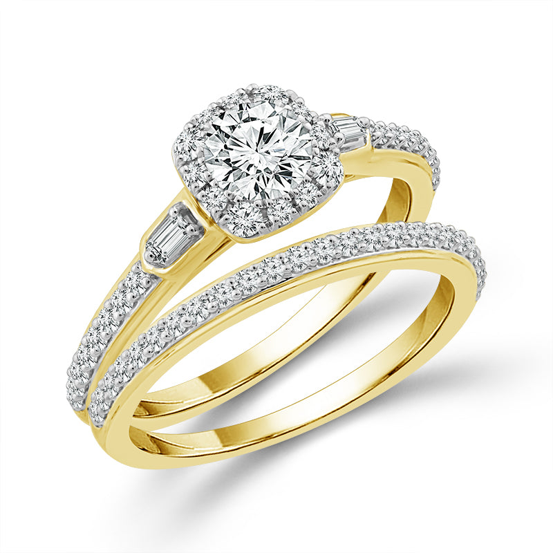 Diamond Bridal Set 1 ct tw 14k White Gold