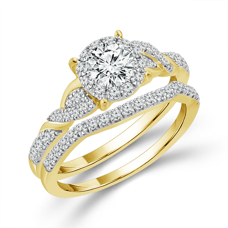 Diamond Bridal Set 1 ct tw 14k White Gold