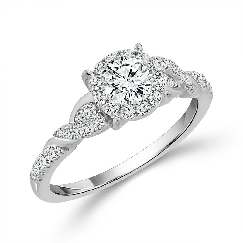 Diamond Bridal Set 1 ct tw 14k White Gold