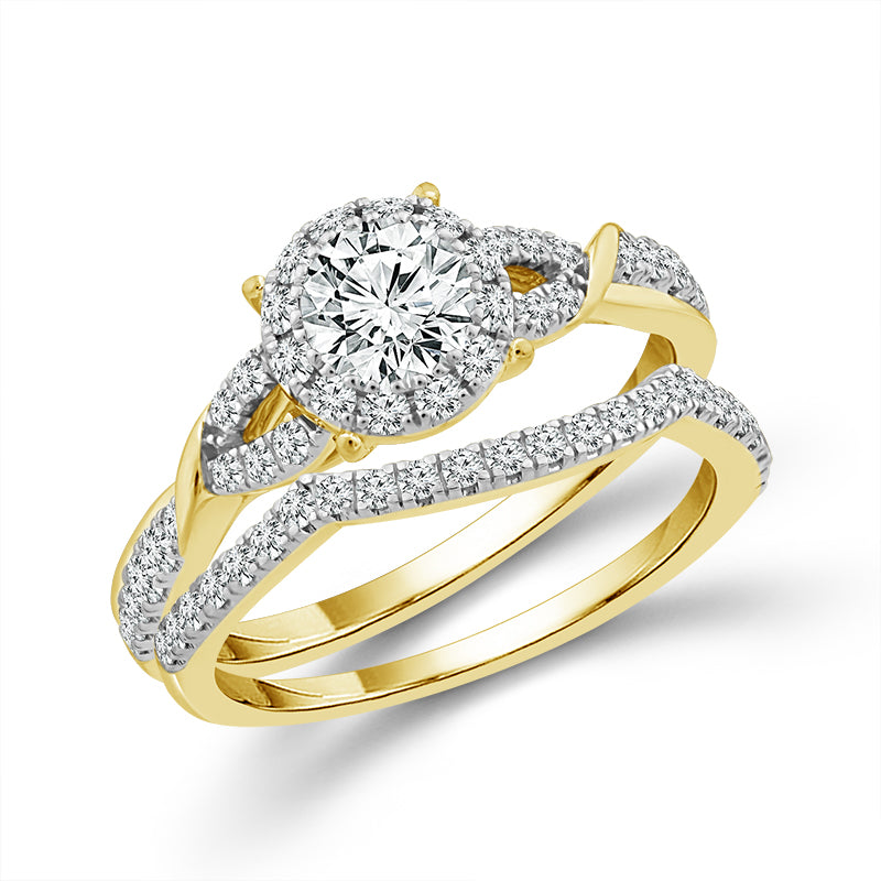 Diamond Bridal Set 1 ct tw 14k White Gold