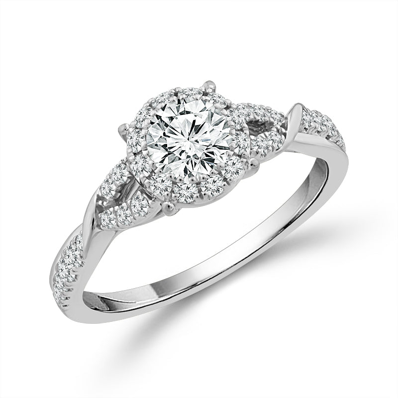 Diamond Bridal Set 1 ct tw 14k White Gold