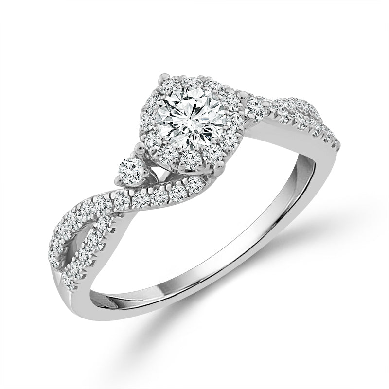 Diamond Bridal Set 1 ct tw 14k White Gold