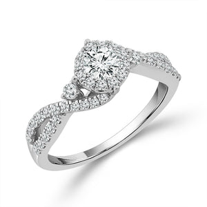 Diamond Bridal Set 1 ct tw 14k White Gold