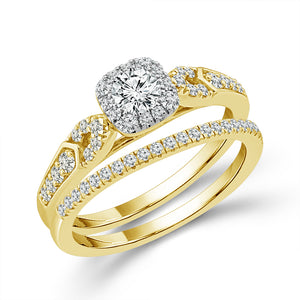Diamond Bridal Set 0.75 ct tw 14k White Gold