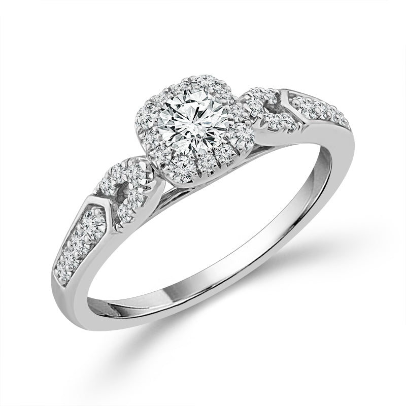 Diamond Bridal Set 0.75 ct tw 14k White Gold
